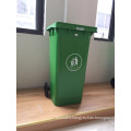 120L HDPE 3.5mm 7.3kgs outdoor mobile plastic wheelie bin storage with wheels and cover